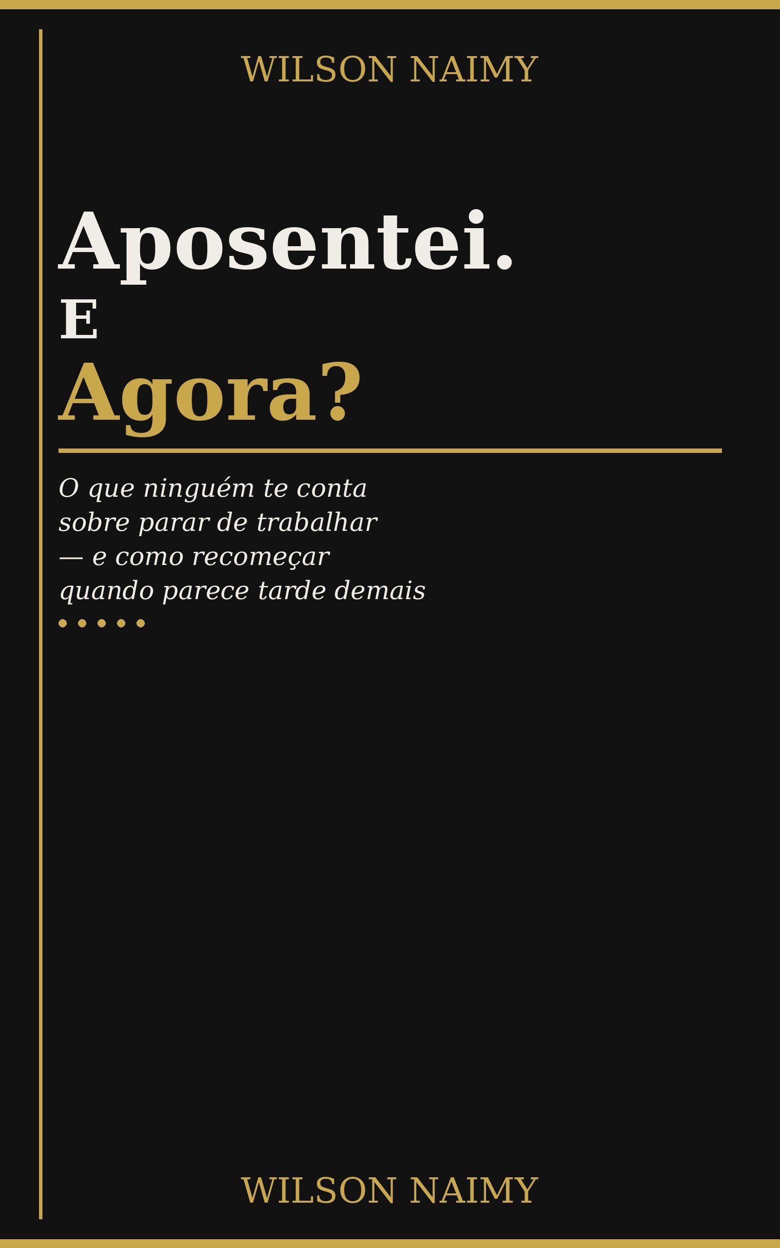 Aposentei. E Agora?